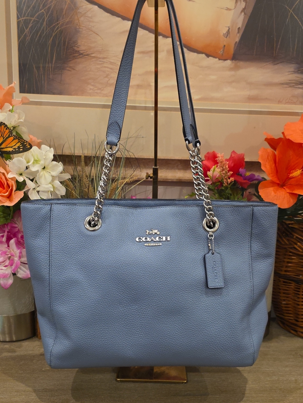 Coach Periwinkle Blue Marlie Tote